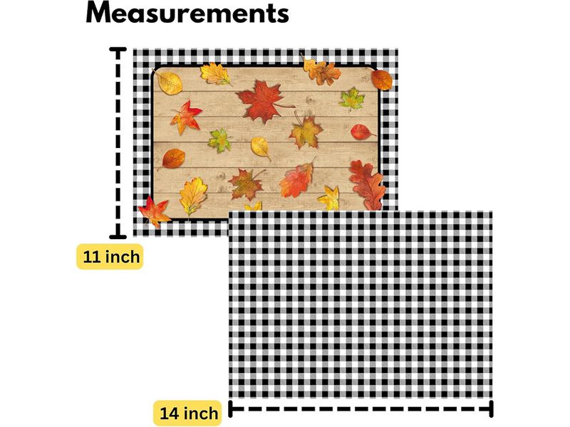 Sided Black Gingham Reversible Disposable Paper Place Mats image number 2