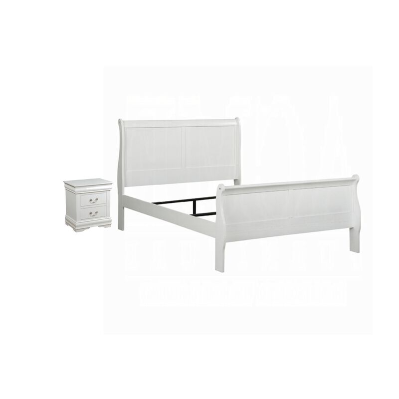 2pc King Bedroom Set, White, Nightstand image number 0