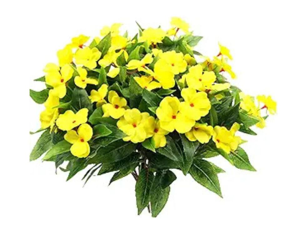 3 Piece Yellow Artificial Hanging Flowers UV Resistant Outdoor Garden Porch