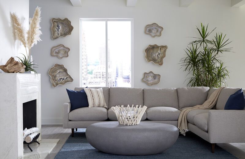 Cast Wall Large Onyx Bowl in Faux Finish