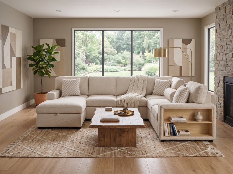 Nimbus 6pc Storage Sleeper Sectional image number 1