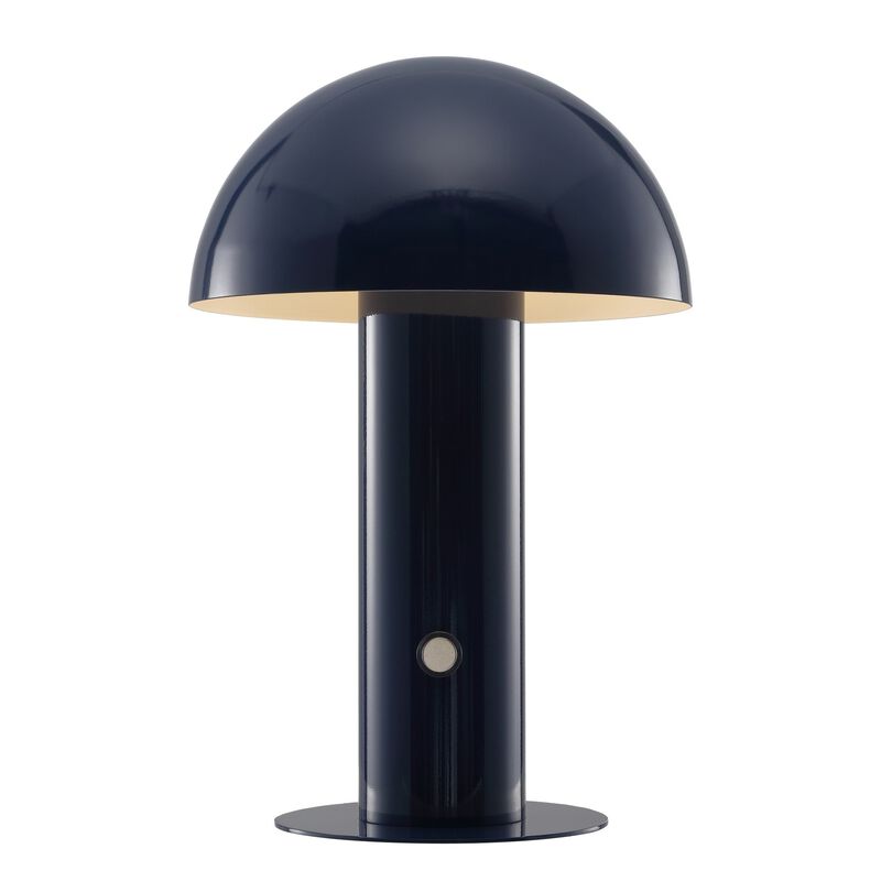 Boletus Contemporary Bohemian Rechargeablecordless Iron Integrated LED Mushroom Table Lamp