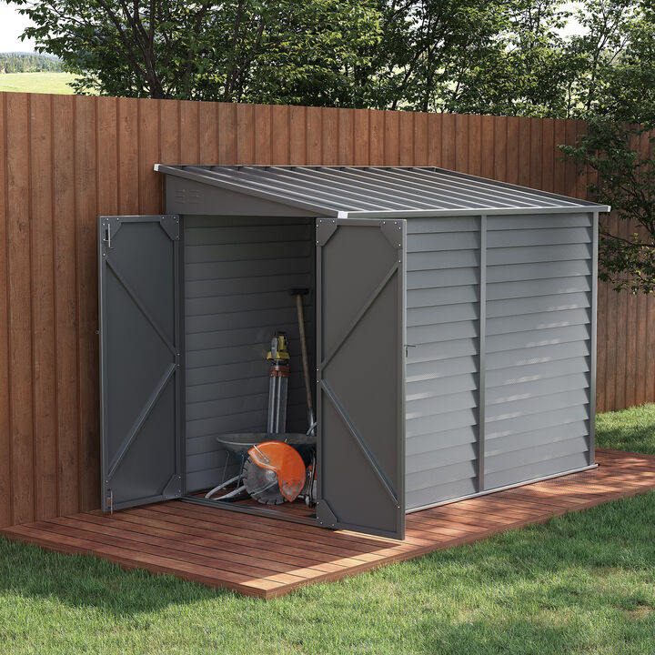 Hivvago 4.6x9 FT Outdoor Lean-To Storage Shed