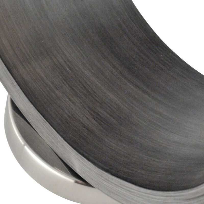 NOVA OF CALIFORNIA Tracey Ring Table Lamp - 24&Prime;, Charcoal Gray, Brushed Nickel, On/Off Switch