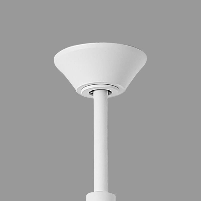 100" Modern Matte White Dimmable Reversible Aero Blade Ceiling Fan with Light and Remote image number 7