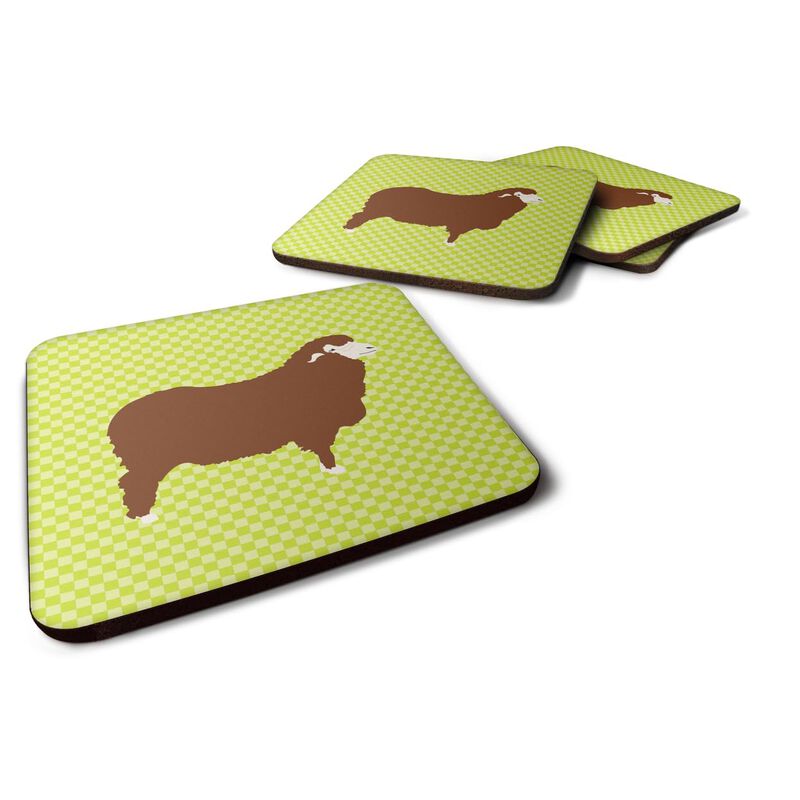 Caroline's Treasures Merino Sheep Green Decorative coasters, 3.5, Multicolor