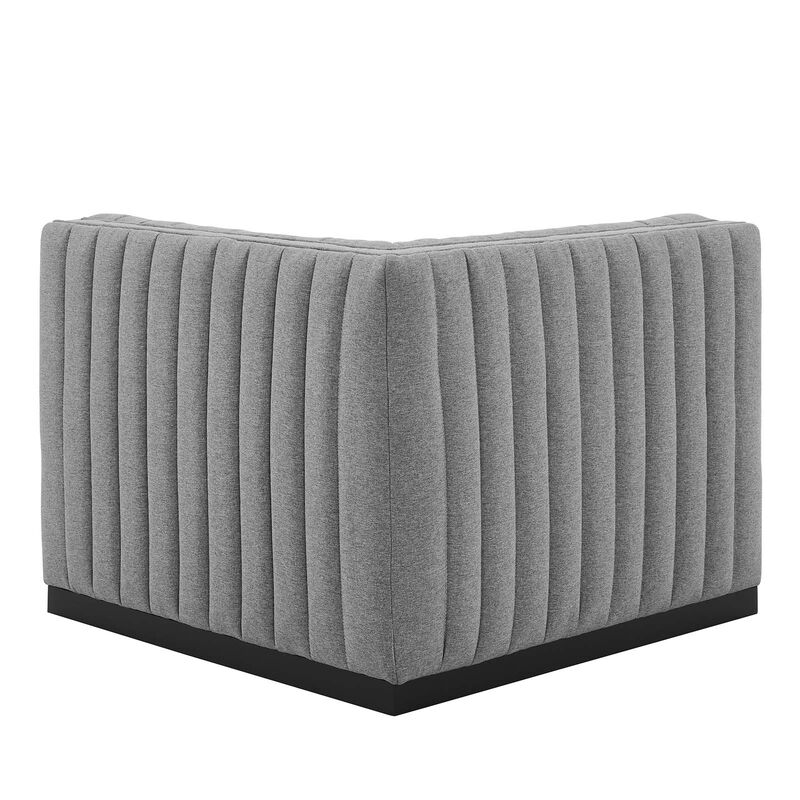 Conjure Channel Tufted Upholstered Fabric Left Corner Chair