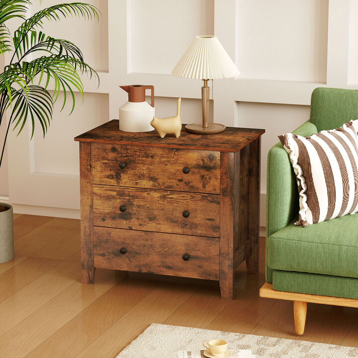 3 Drawer Dresser Chest of Drawers Bedside Table