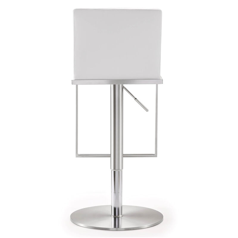 Amalfi Grey Performance Vegan Leather Adjustable Stool