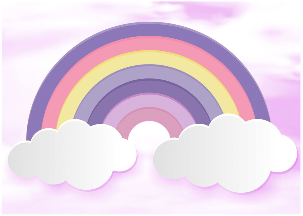 HomeRoots Rainbows Youthful Washable Area Rug