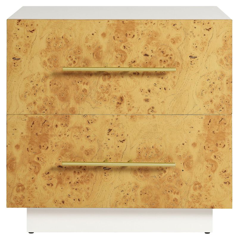 Modway ABEL 2 Drawer Nightstand in White Bleached Burl image number 6
