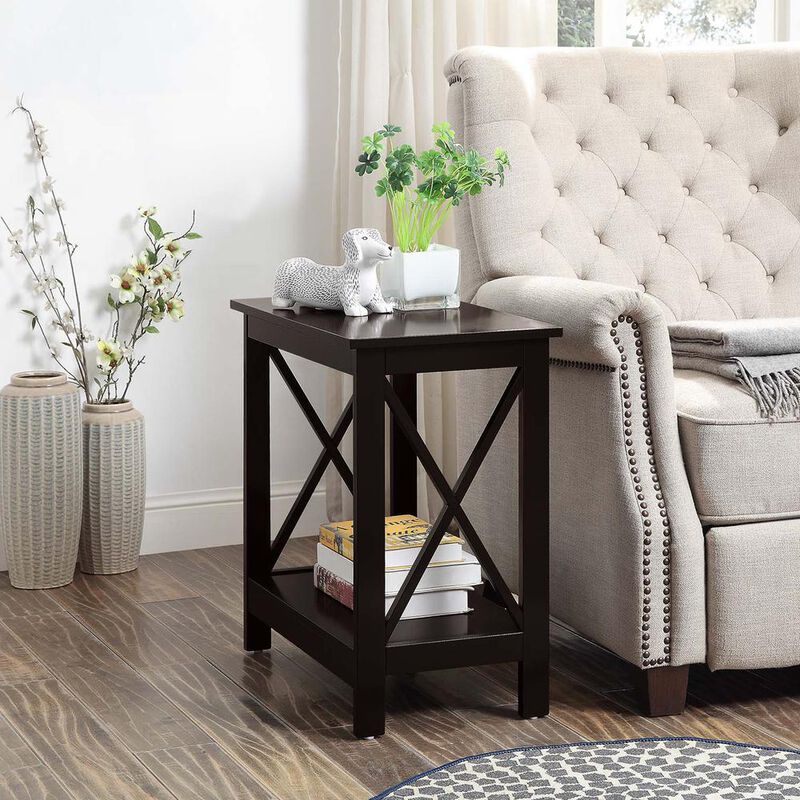 Convenience Concepts Oxford Chairside End Table with Shelf, S20-401