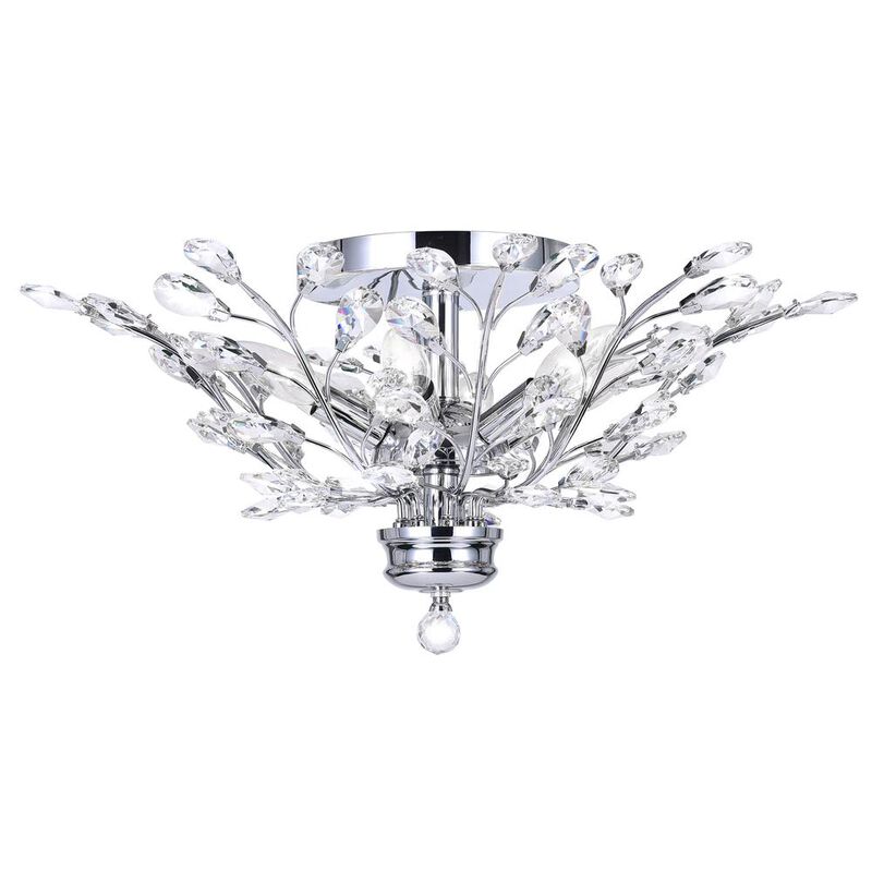 CWI Lighting Ivy 6 Light Flush Mount With Chrome Finish