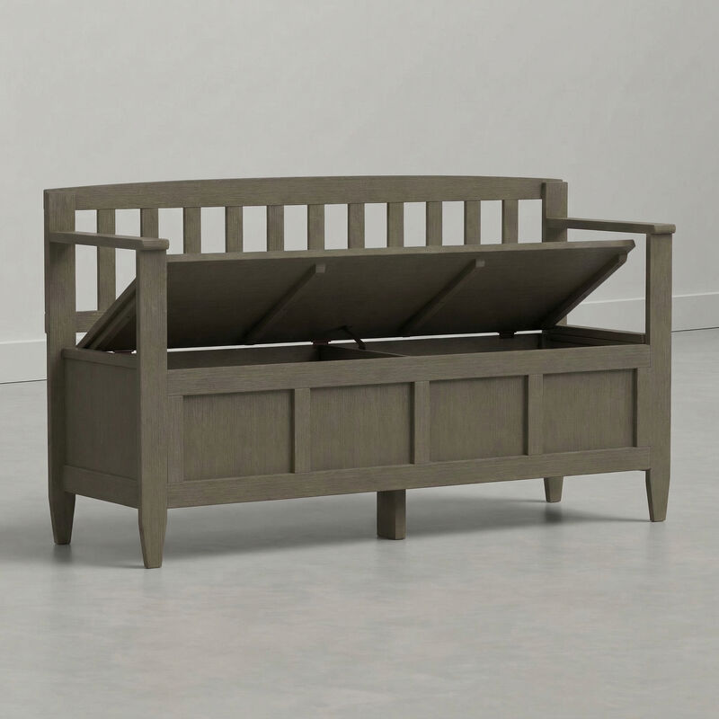 Brooklyn 48 inch Wide Solid Wood Entryway Storage Bench image number 4