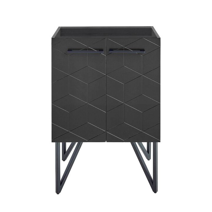 Annecy 24 Phantom Black Bathroom Vanity Cabinet Only (SM-BV251B)