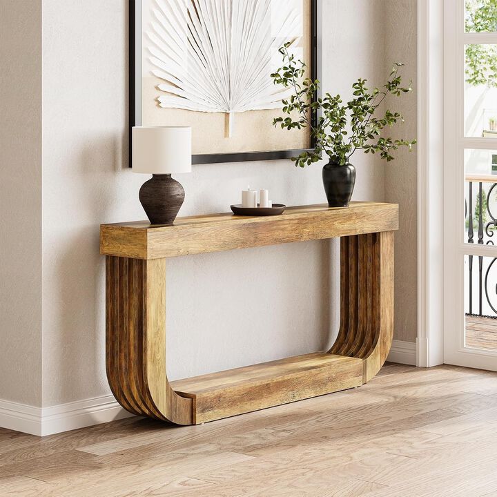 Tribesigns Farmhouse 2-Tier Console Table