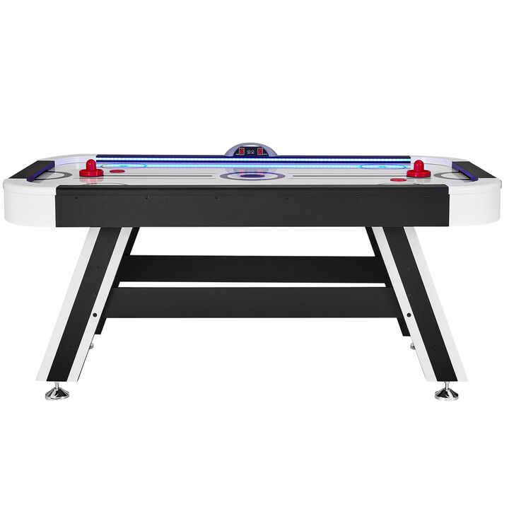 72in Air Powered Hockey Table with Electronic Scoring and LED Display