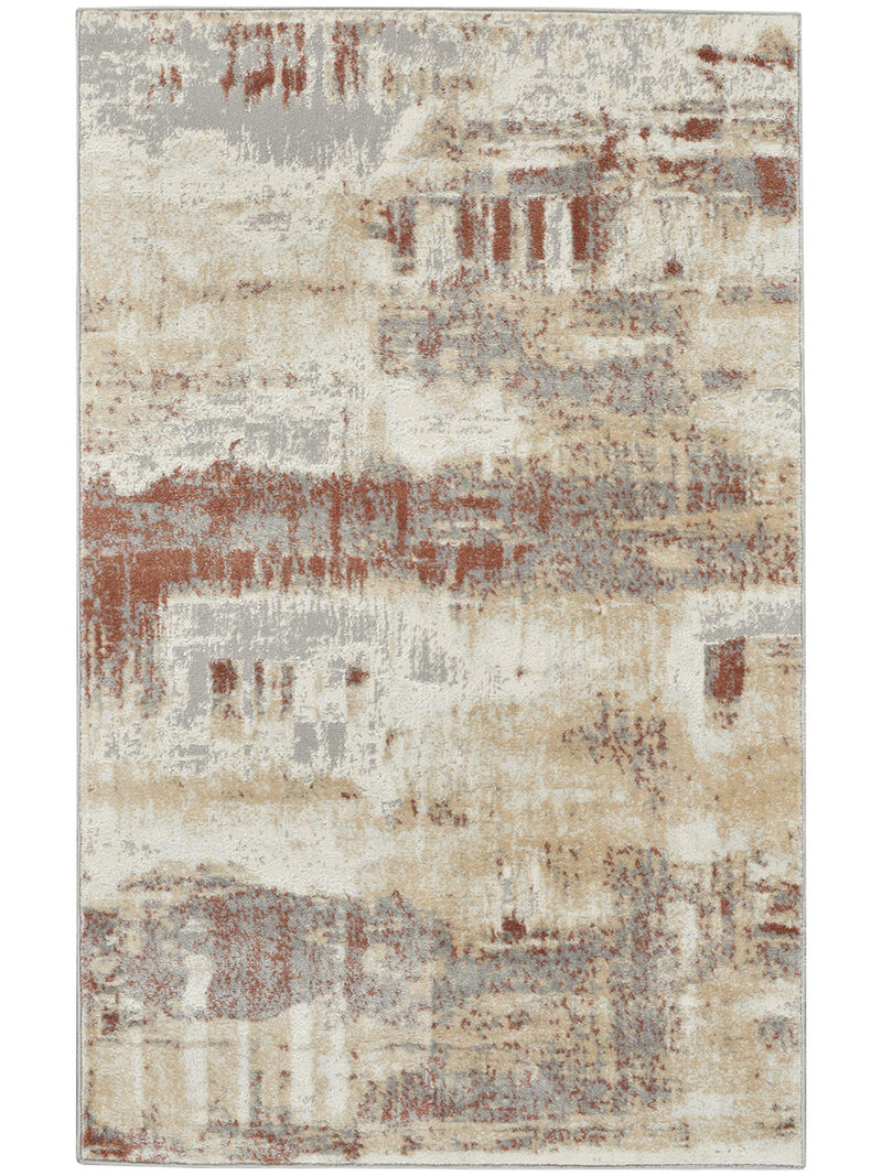 CK005 Enchanting ECH02 Gray/Rust 3'2" x 5' Rug