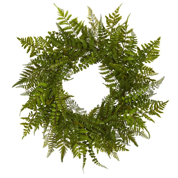 Hivvago 24" Mixed Fern Wreath
