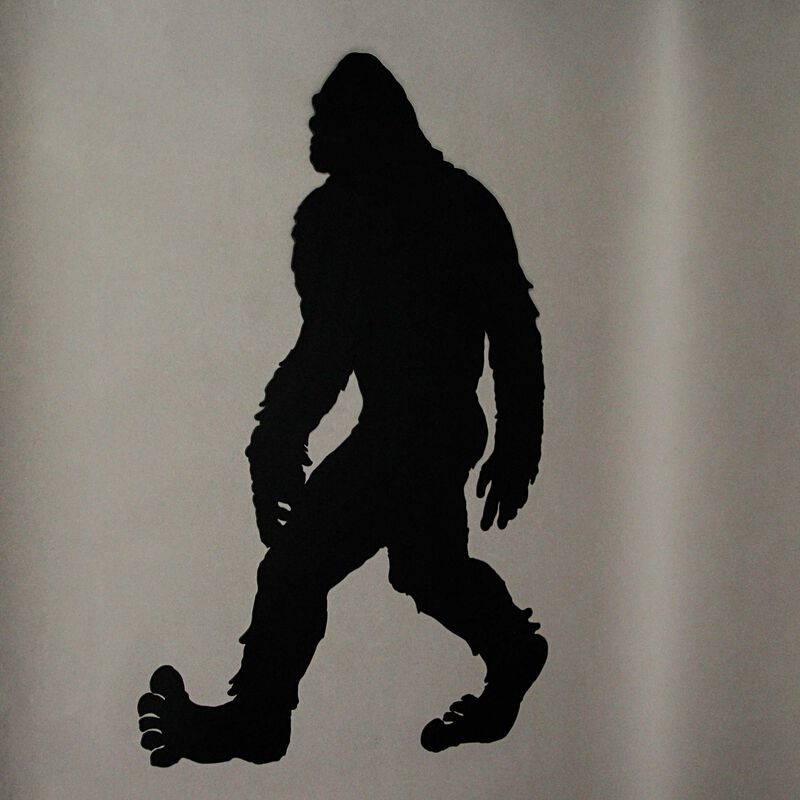 Black Metal Laser Cut Bigfoot Walking Wall Sculpture Home Decor Sasquatch Art image number 4