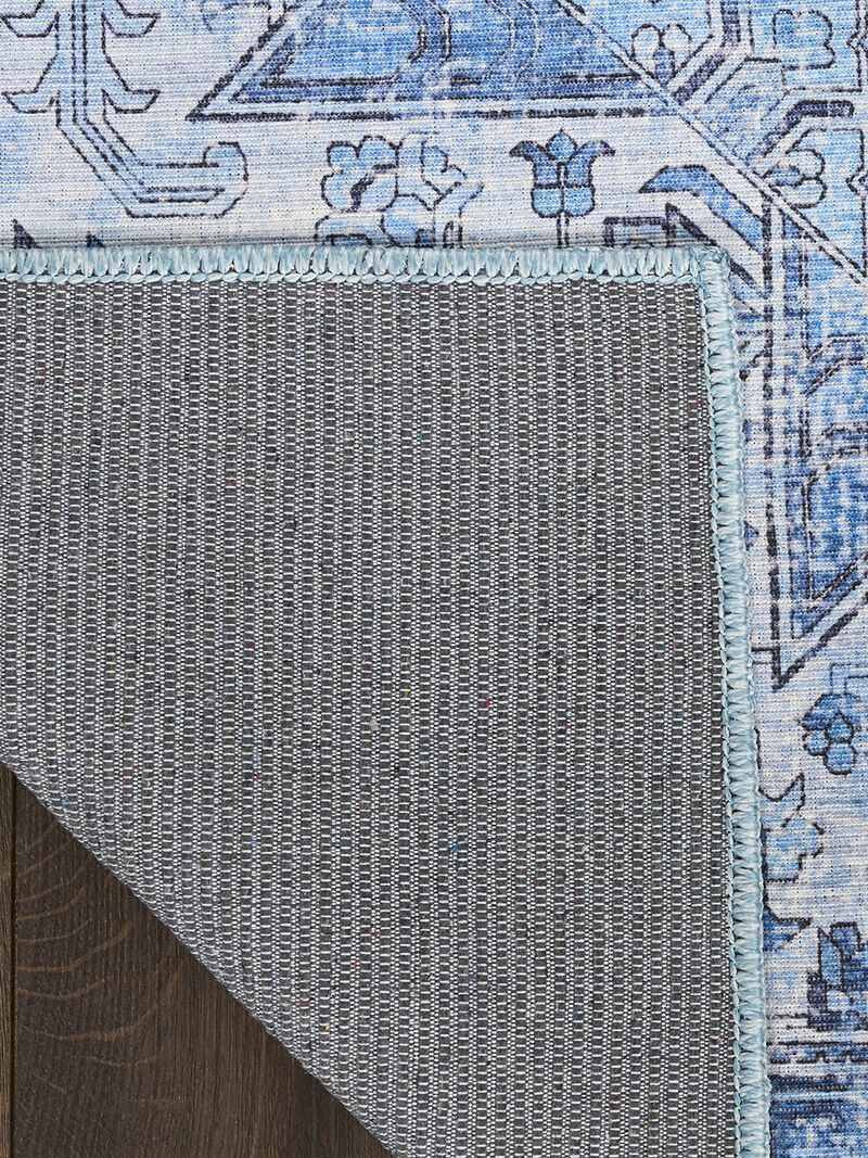 Nourison Washables NWB15 Blue 2'2" x 10' Rug image number 1