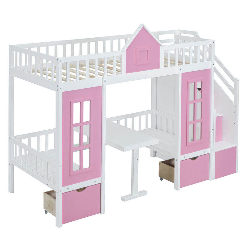 Merax Bunk Bed with Table