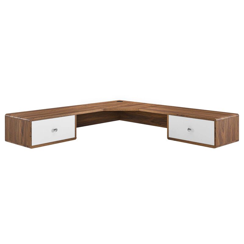 Transmit 55" Wall Mount Corner Wood Office Desk