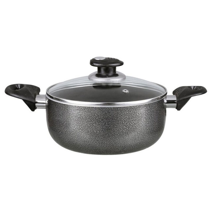 Brentwood 3 Qt. Round Aluminum Dutch Oven in Gray