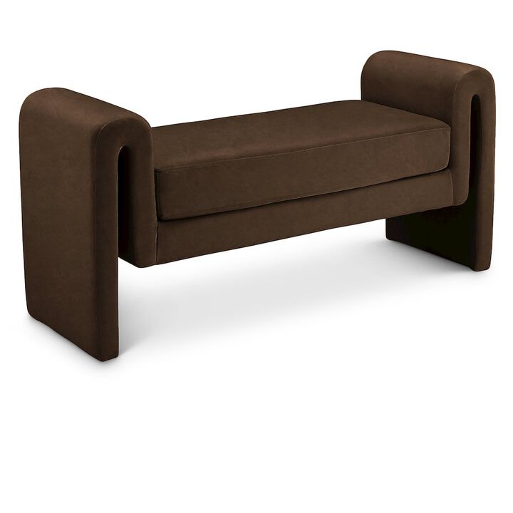 Meridian Furniture Sloan Brown Velvet Bench