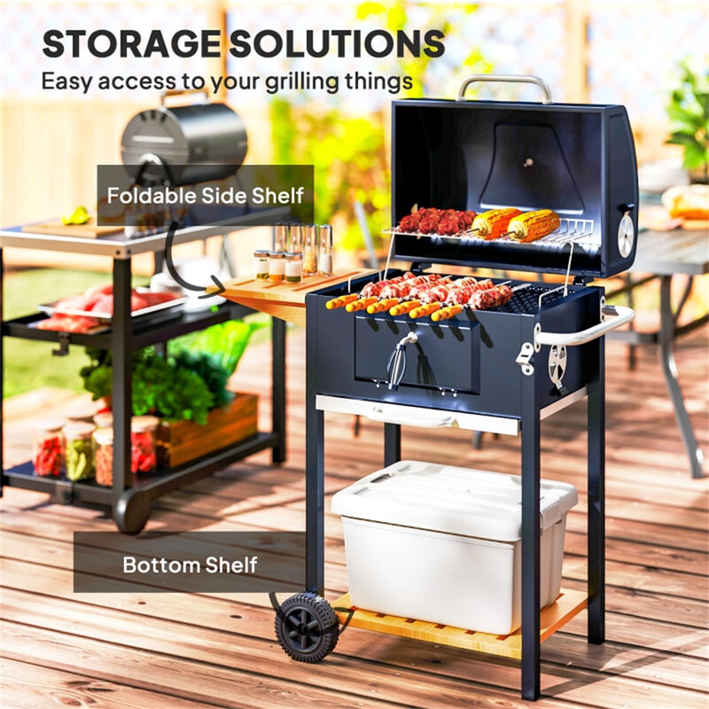 Compact Outdoor Charcoal Grill for Garden, Patio, or Tailgating image number 6
