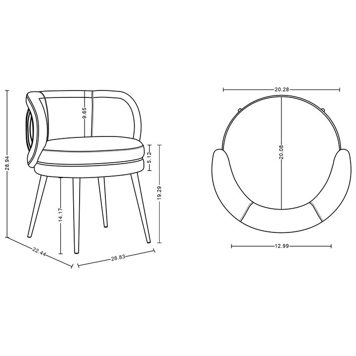 Kaya Blue Dining Chair
