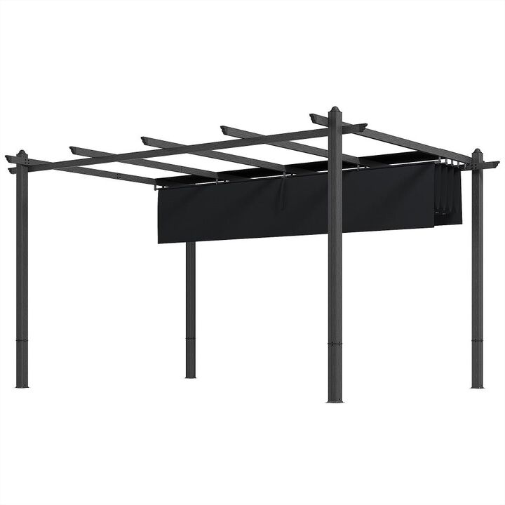Hivvago 10x13 Aluminum Pergola with Retractable Sun Shade