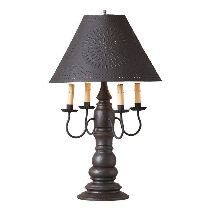 Bradford Lamp In Americana Black With Black Shade