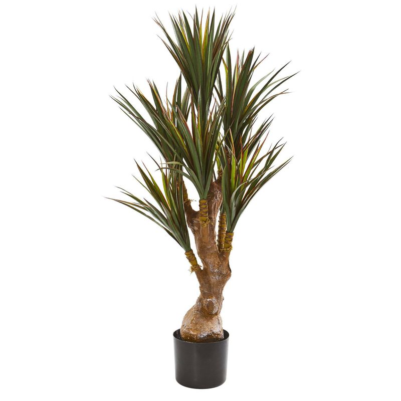 Nearly Natural 46-in Yucca Artificial Tree UV Resistant (Indoor/Outdoor)