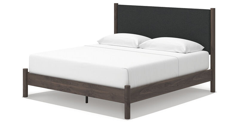 Cadmori King Upholstered Panel Platform Bed image number 2