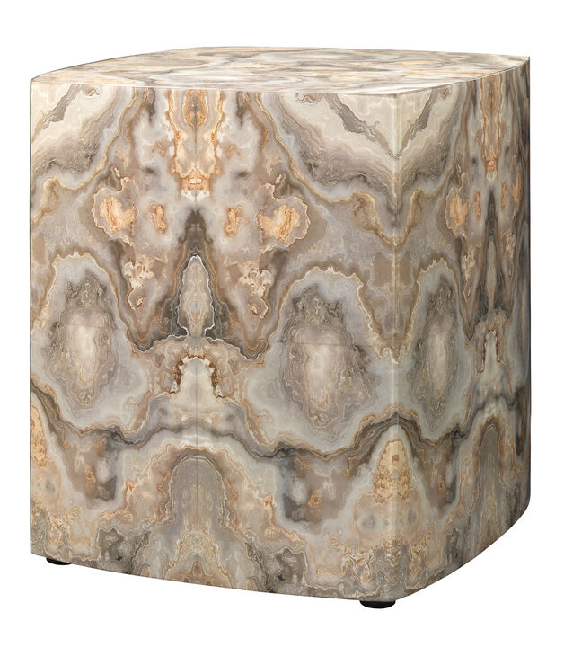 Ink Blot Faux Marble Side Table
