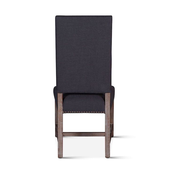 World Interiors Dani High Back Formal Dining Chair in Charcoal