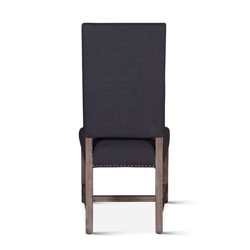 World Interiors Dani High Back Formal Dining Chair in Charcoal
