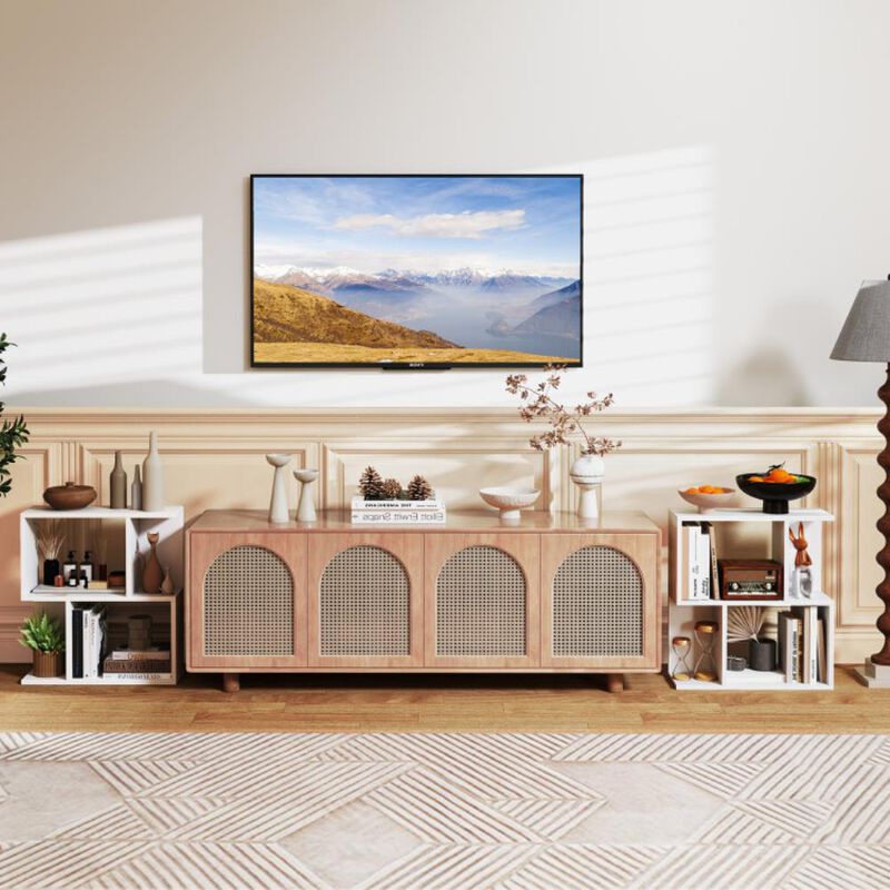 Hivvago 3-Tier Bookshelf with Display Shelf for Small Space