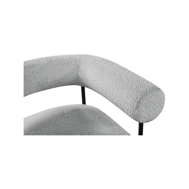 Meridian Furniture Blake Grey Boucle Fabric Accent Chair