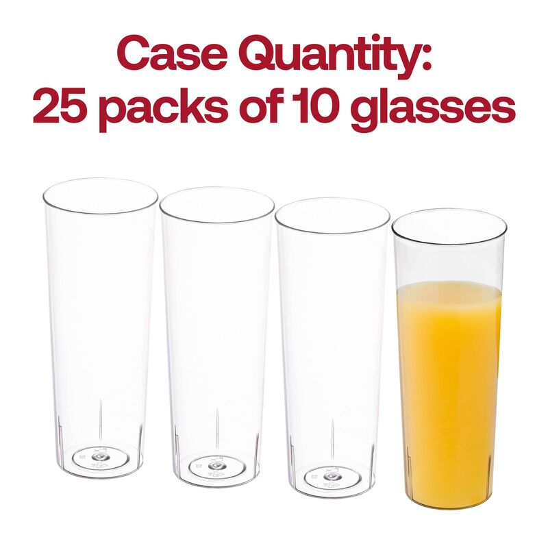 10 oz. Clear Round High Ball Plastic Cups (250 Cups) image number 4