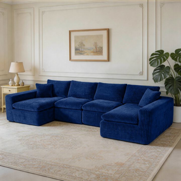 Nespfe Modular U-Shaped Compressed Sectional Sofa