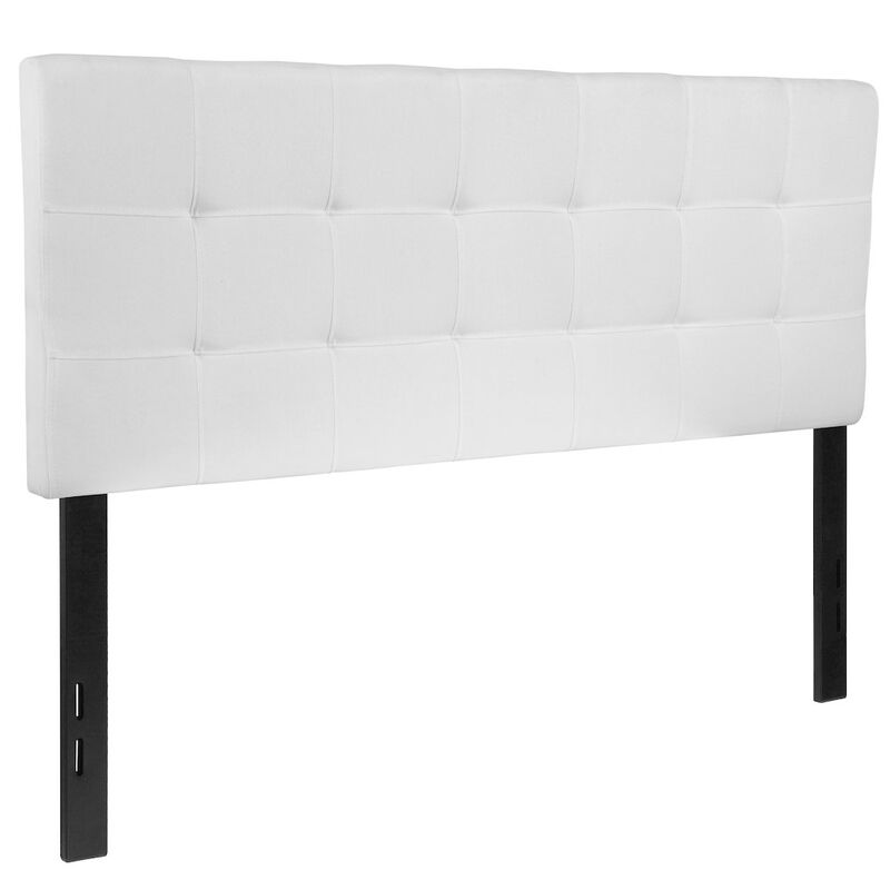 Flash Furniture Tufted Upholstered Full Size Headboard in White Fabric image number 0