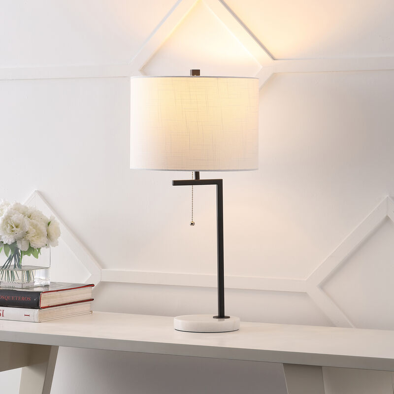 Alyssa 24.5" Metal/Marble LED Table Lamp