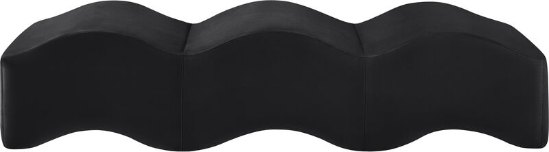 Meridian Furniture Wave Black Velvet Bench