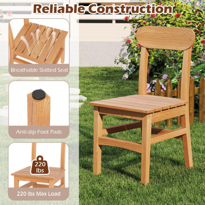 Hivvago Patio Teak Wood Chair