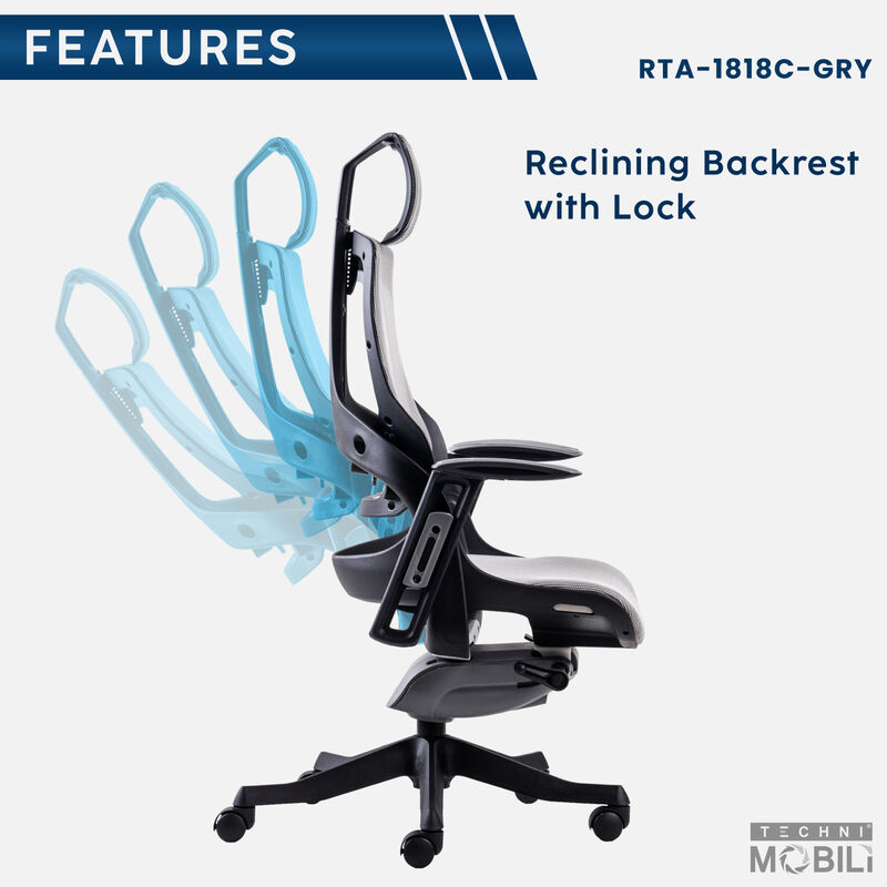 Streamdale Lux Ergonomic Executive Chair, Grey image number 6