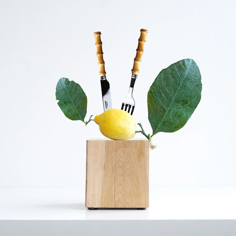 5 pieces cutlery set, Panda, Bamboo