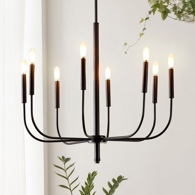 Amoros Modern Mid Century Iron LED Chandelier