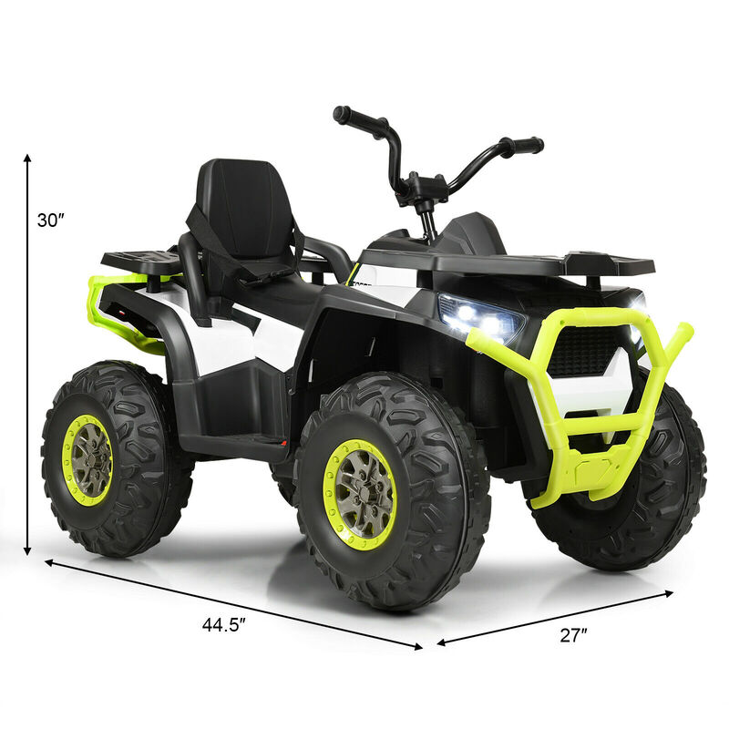 12V Kids Ride On ATV 4 Wheel Electric Vehicle with 2 Speeds and Lights image number 2